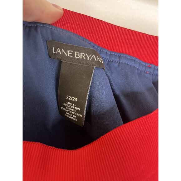 NWT Lane Bryant Blue White Polka Dot Tiered Elastic Waist Plus Skirt size 22/24 - Picture 5 of 8